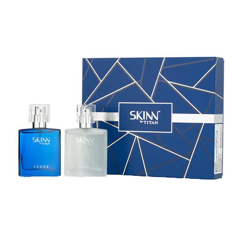 Skinn by Titan, Verge & Raw Long Lasting Perfume for Him Gift Set