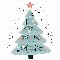 Premium Vector | Vector graphic of a playful christmas tree clipart