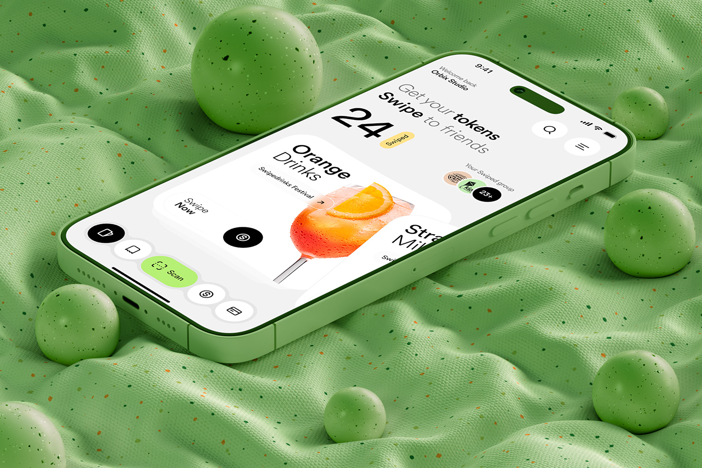 Image from the Swipe Drinks: A Kid-Friendly UI UX Design Case Study article on Abduzeedo