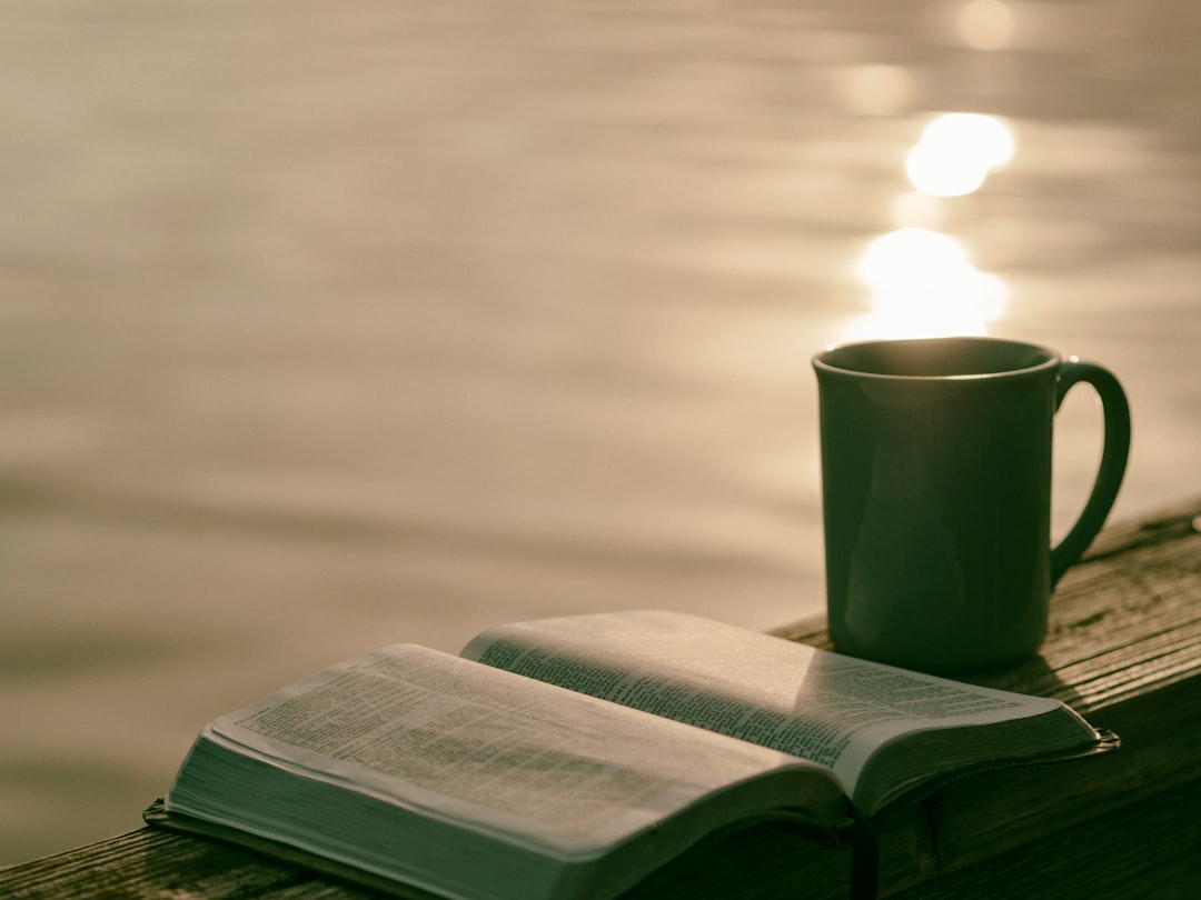 green ceramic mug beside book inviting you to reflect on God's Plan For Your Life