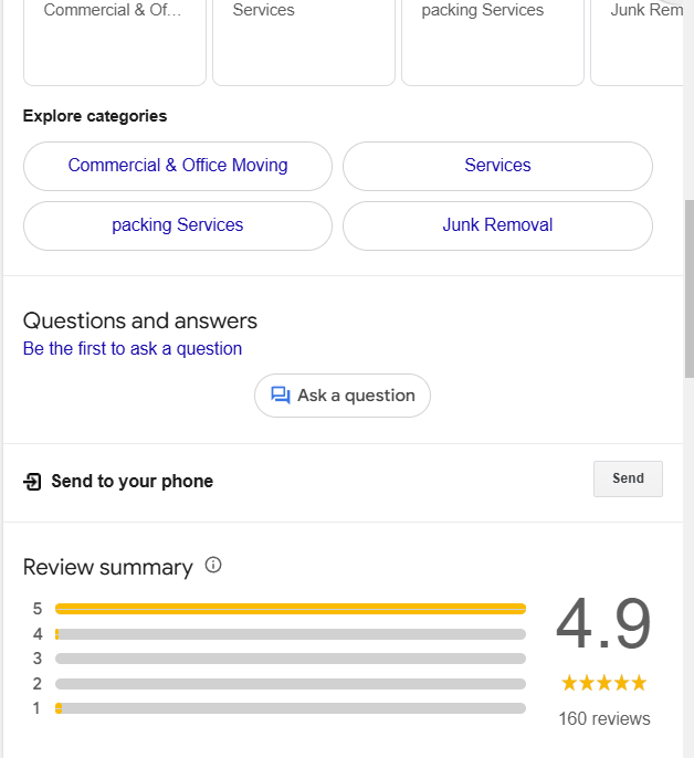 Google Business Profile Category Questions and Answers