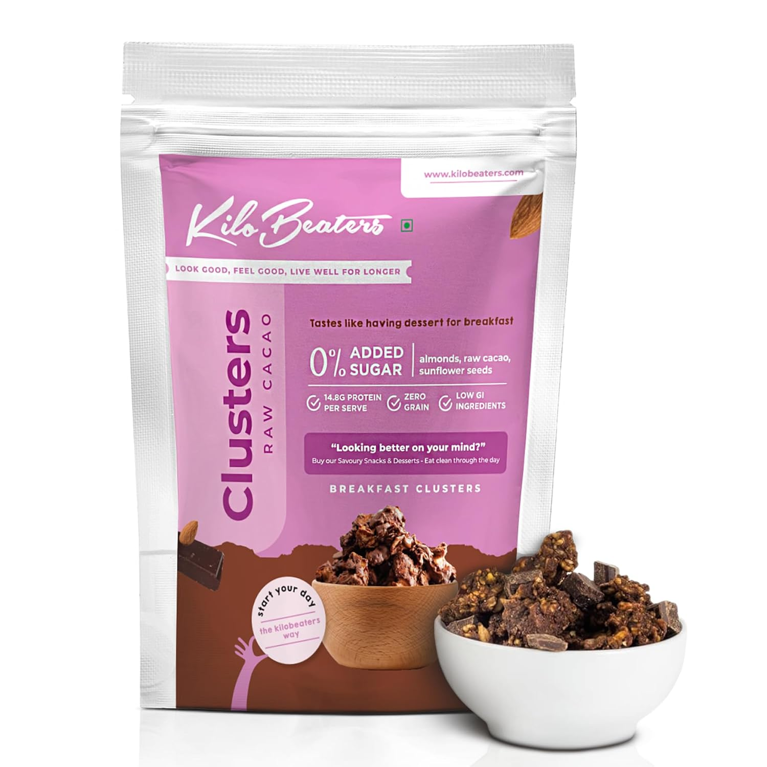 Kilobeaters Clusters Muesli – Raw Cacao