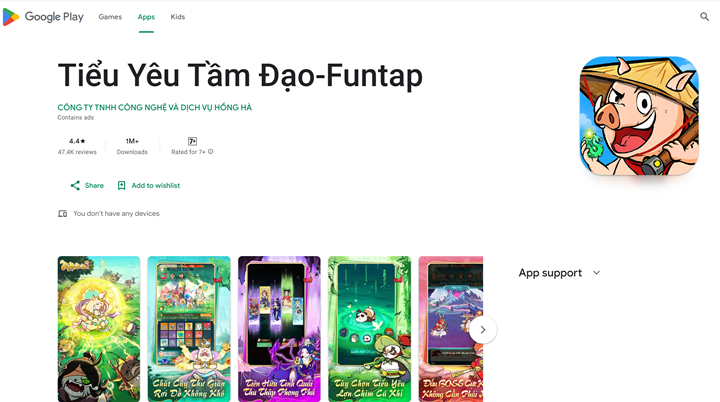 Cài đặt APK Tiểu Yêu Tầm Đạo