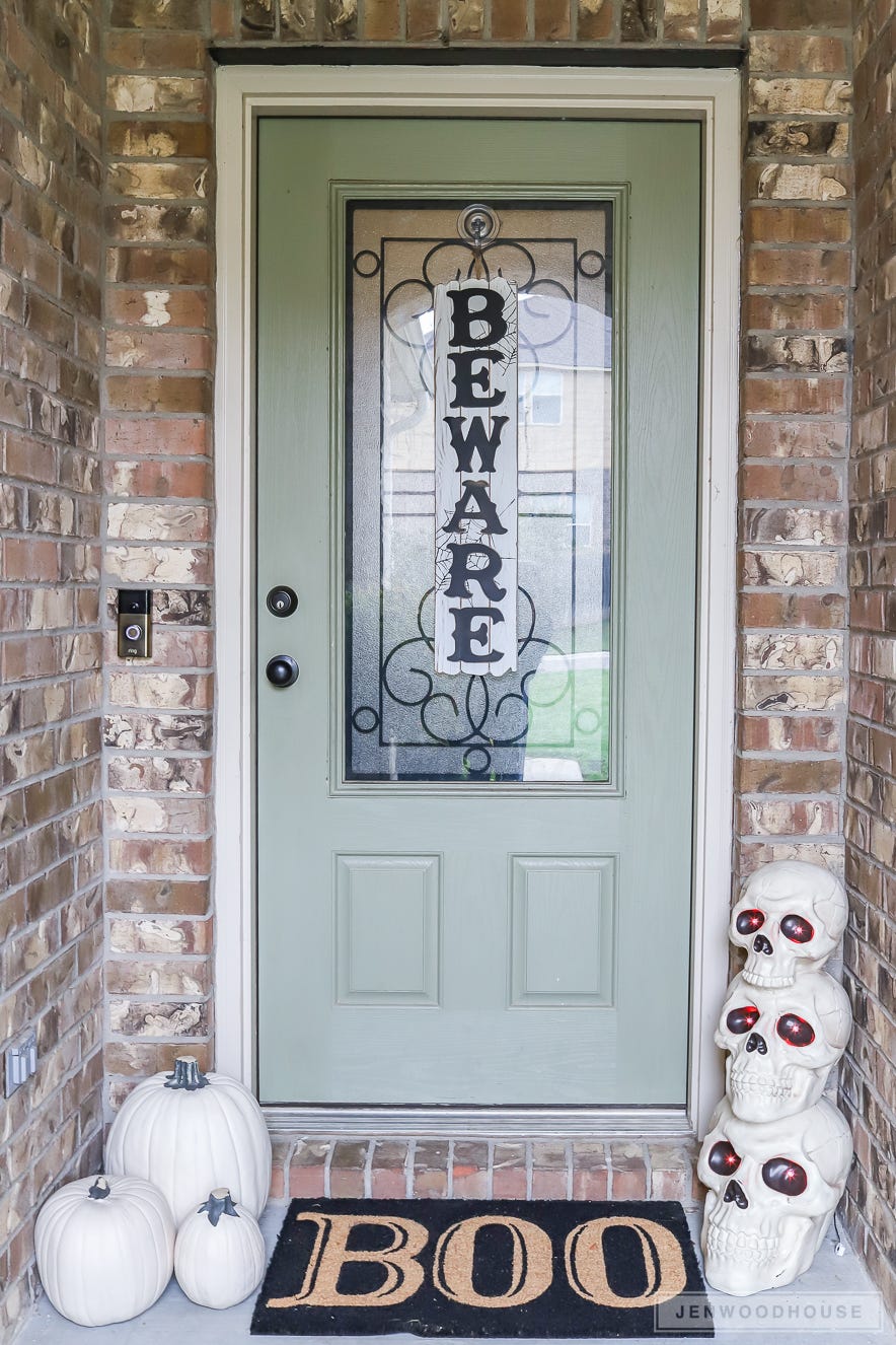 halloween door decor ideas beware