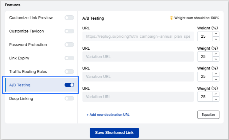 Replug A/B testing