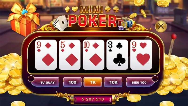 Mini Poker với quy tắc khá đơn giản và dễ hiểu cho người chơi