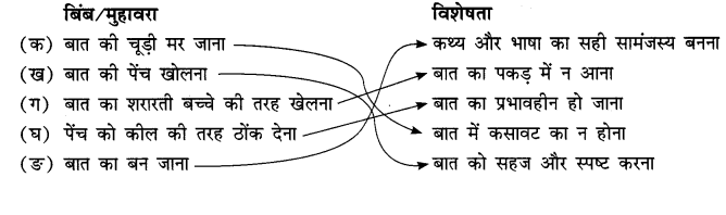 विशेषज्ञों का उचित बिम्बों, मुहावरों से मिलान करें उत्तर