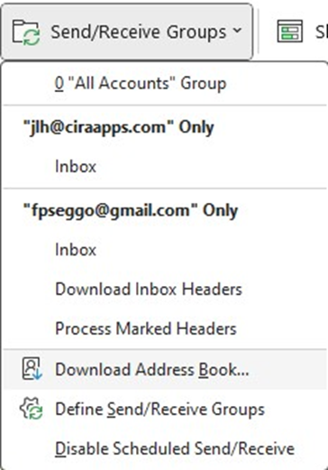 Solve global address list not updating with CiraSync
