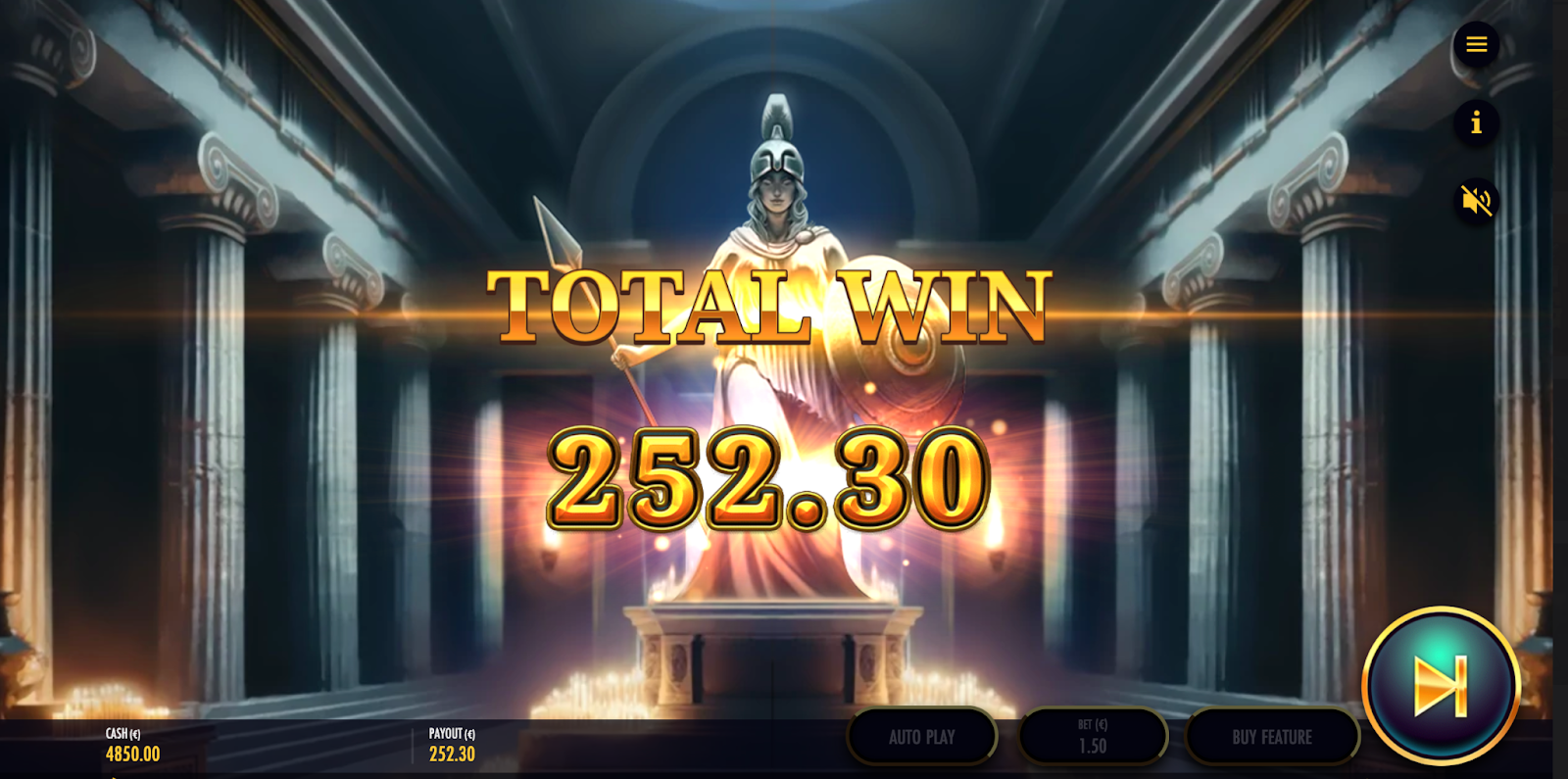 Ways of Athena Slot total win.