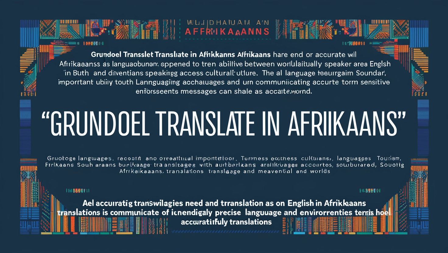 Grundoel Translate in Afrikaans