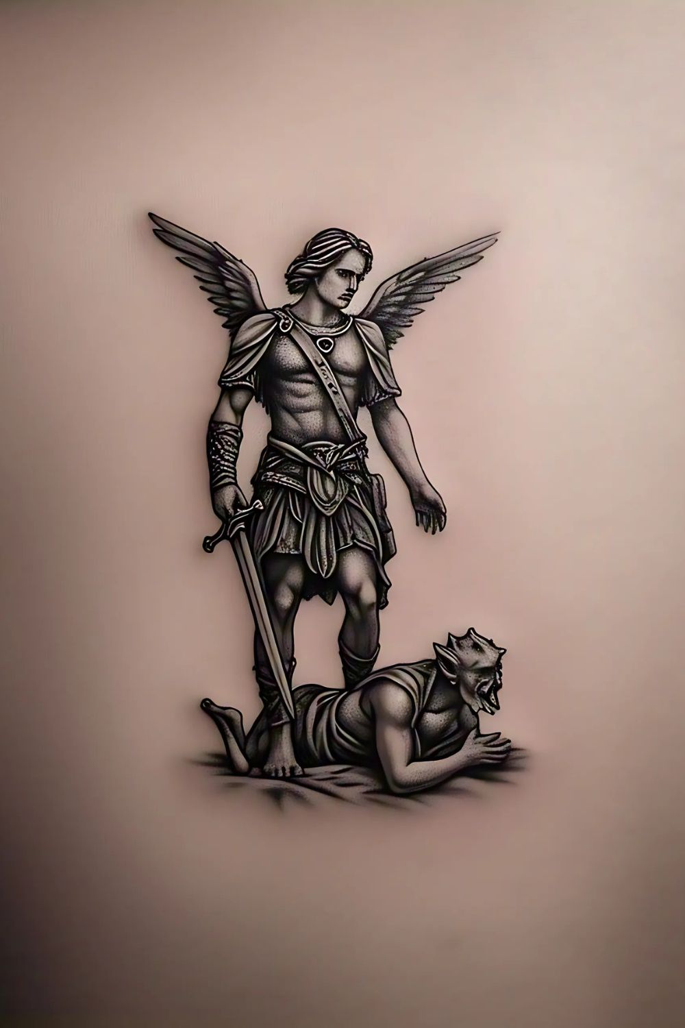 Saint Michael Tattoo on the Back
