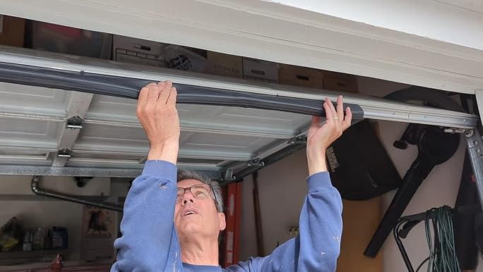 how to install garage door weather seal