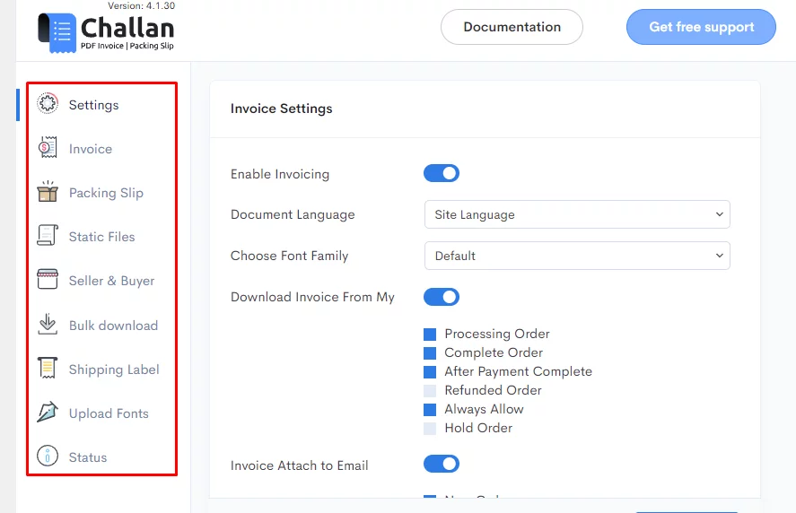 challan invoice