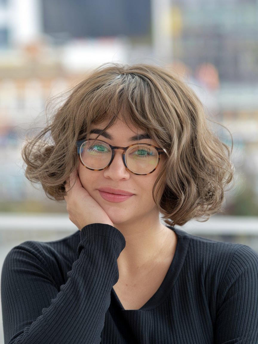 16. Voluminous Curly Bob