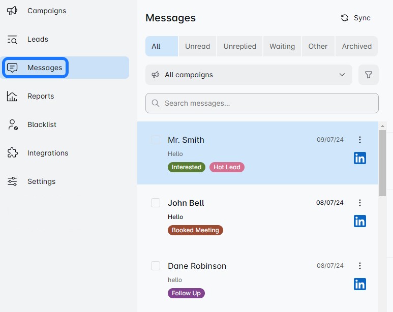 linkedin sales strategy smart inbox leadin