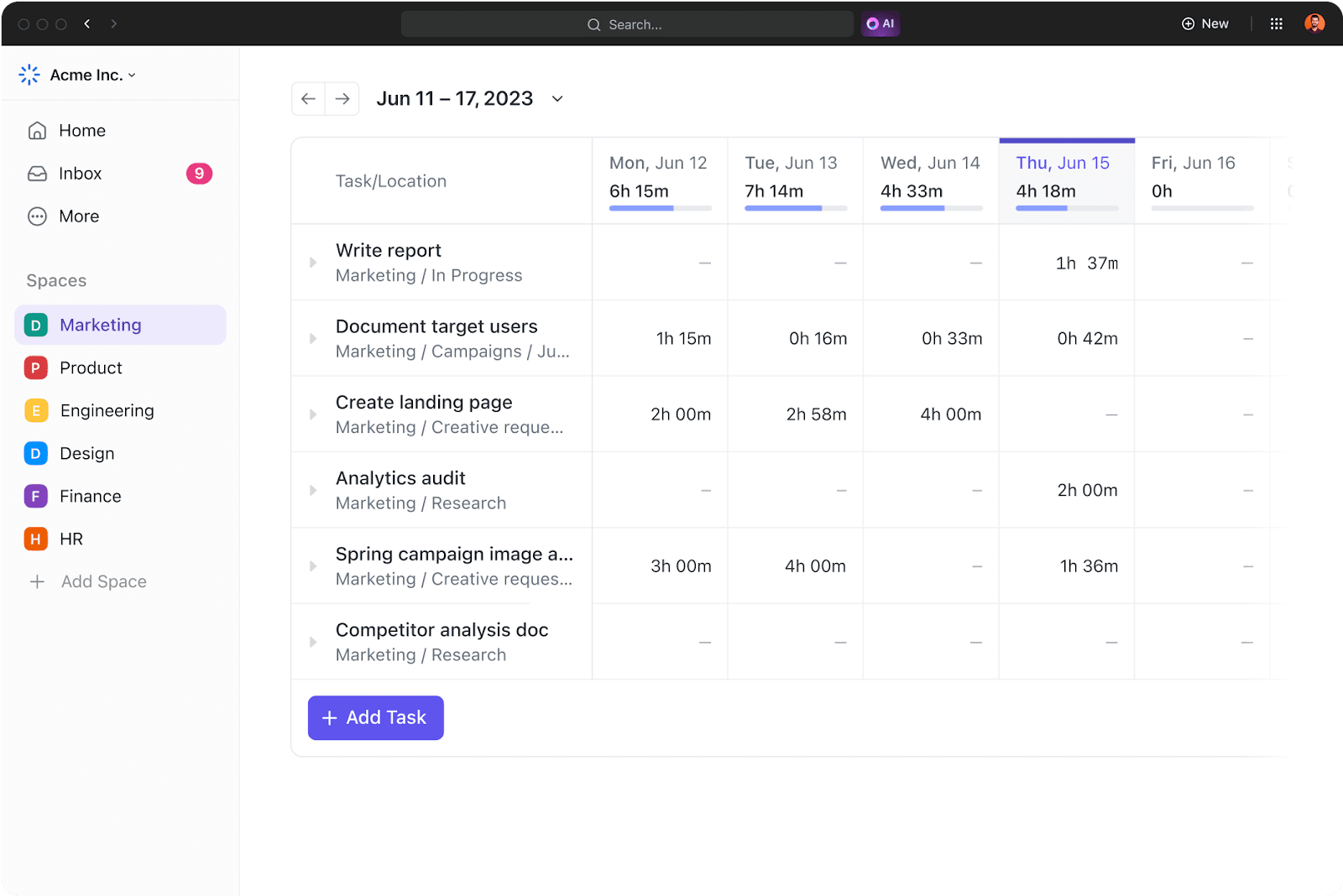 Project Discovery Phase: Estimate and track time with 