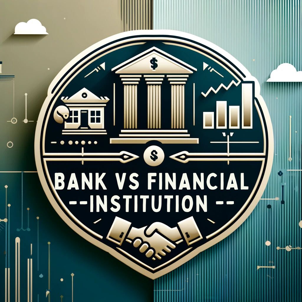 difference between bank and financial institution