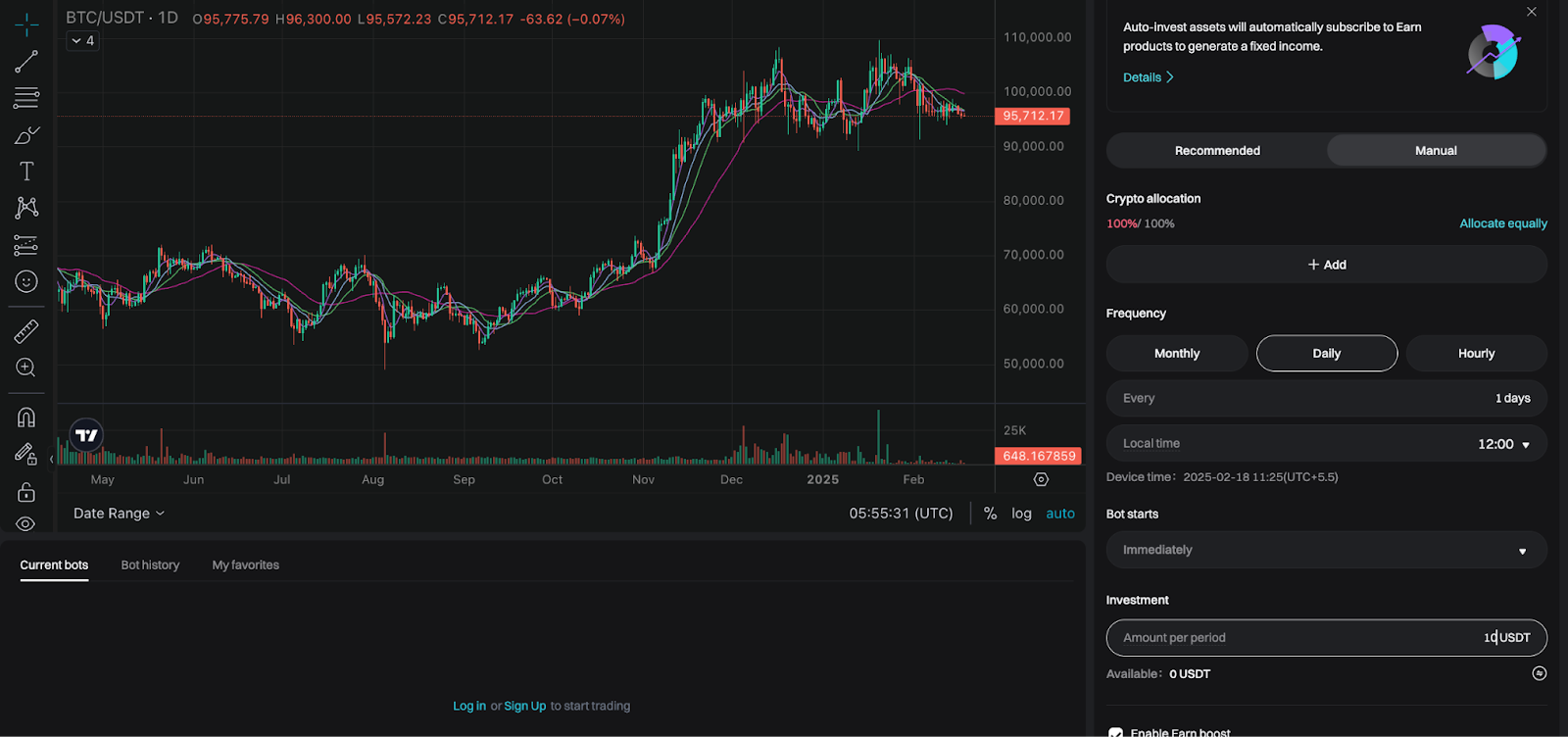 Spot Auto-Invest Bot: Bitget