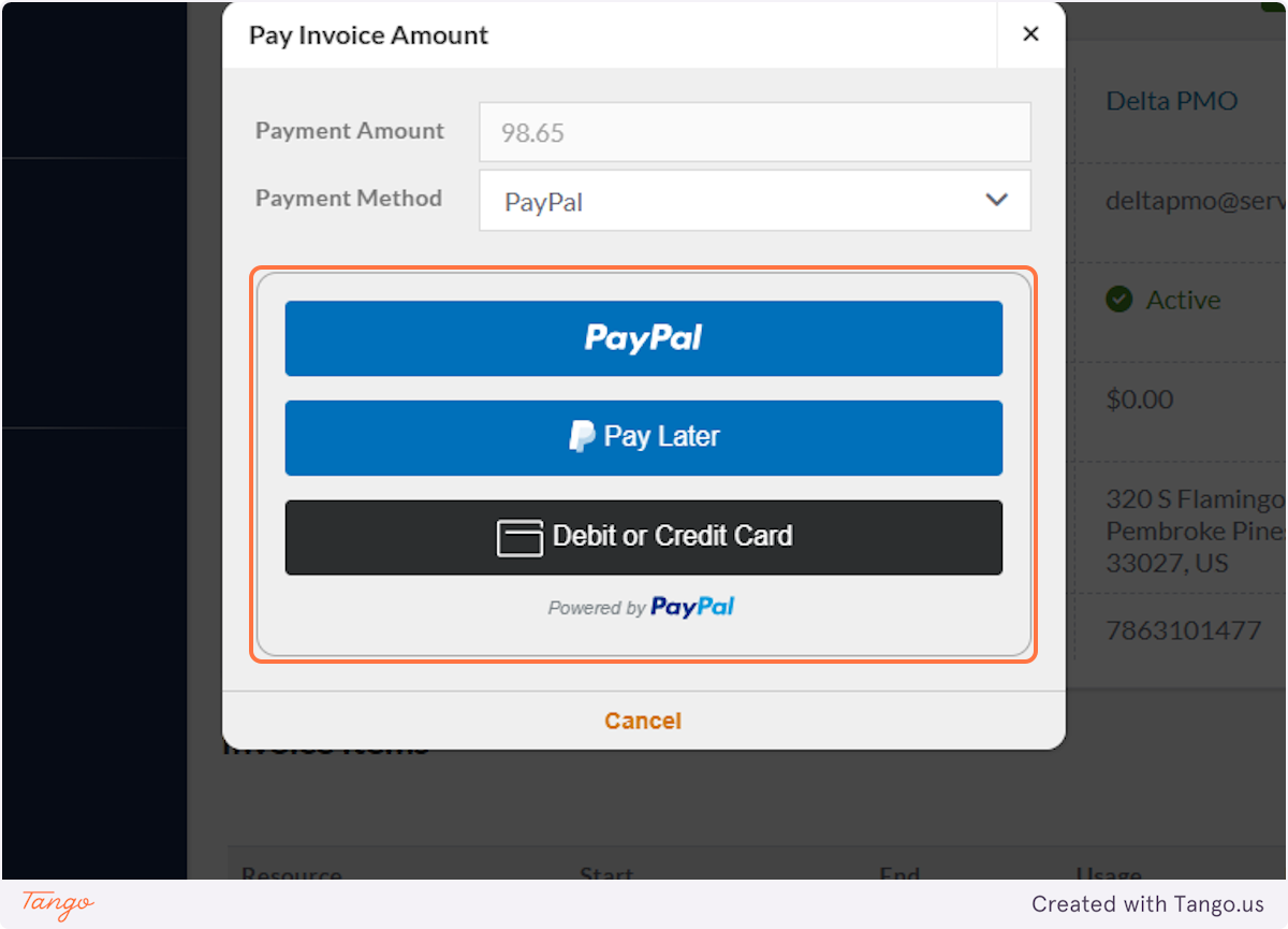 Click on Payment Amount…