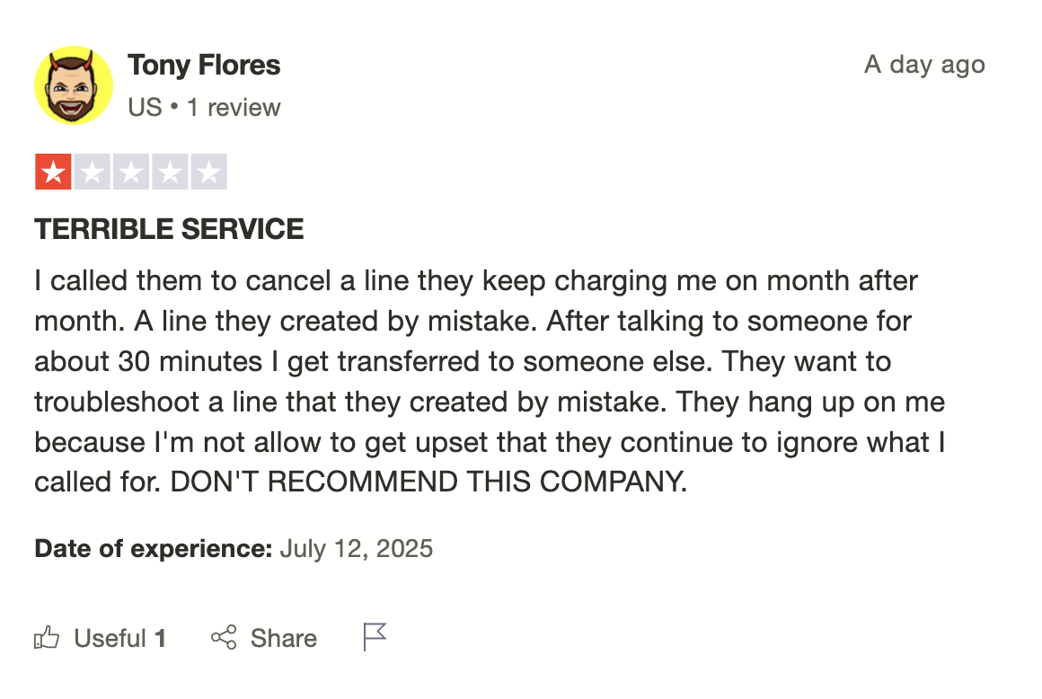 t-mobile esim customer review negative