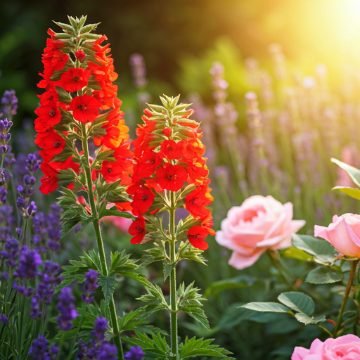 Companion Planting with Valerian Red Flowers