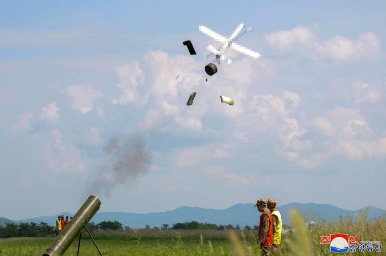 Respected Comrade Kim Jong Un Oversees Performance Test of Drones