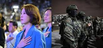 This contain an image of Ahn Gwi Ryeong's bold confrontation with an armed soldier