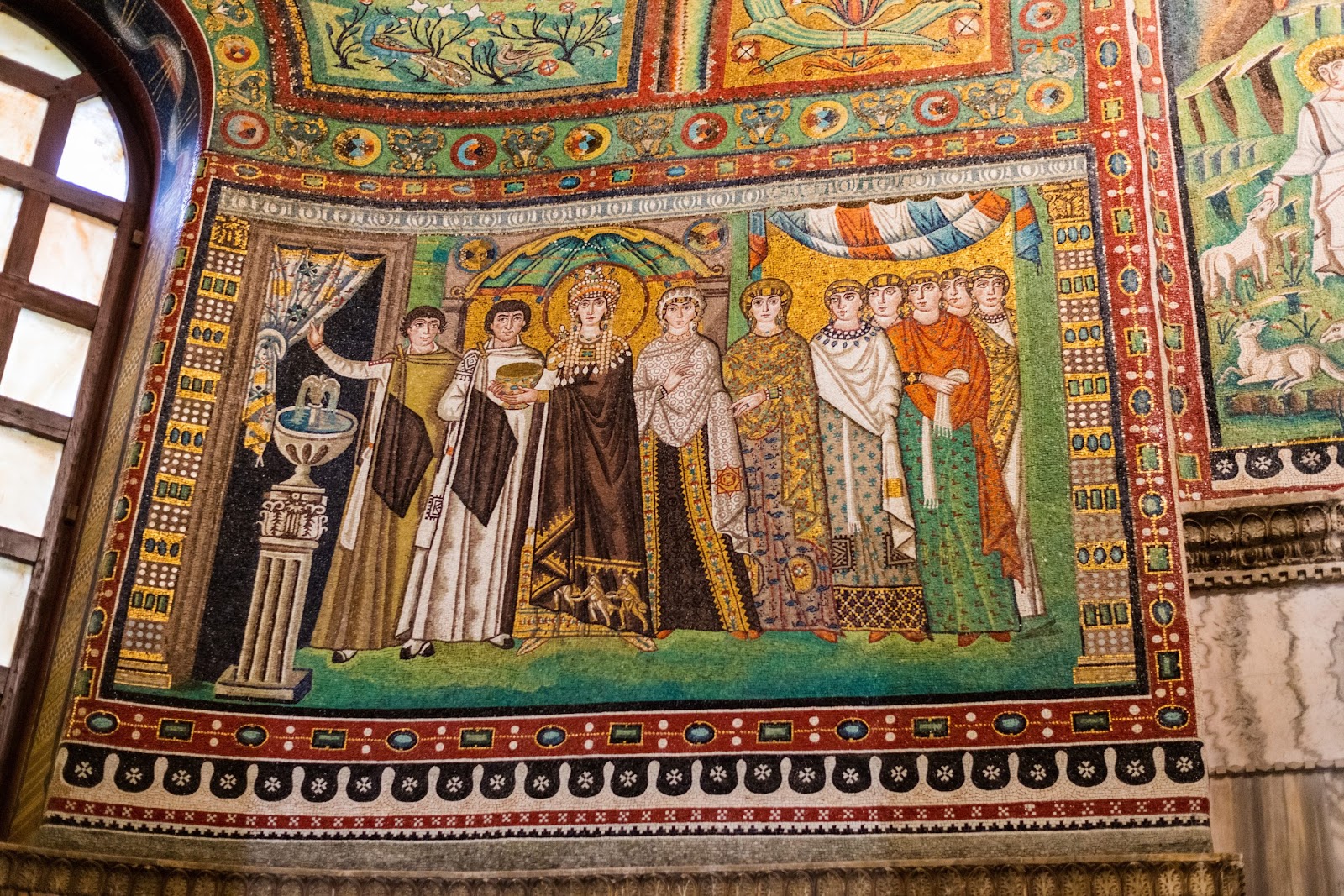 Procession to Theodora, Mosaic, Ravenna, Italy