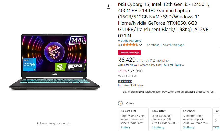 Best Gaming Laptops Under 1 lakh in 2024