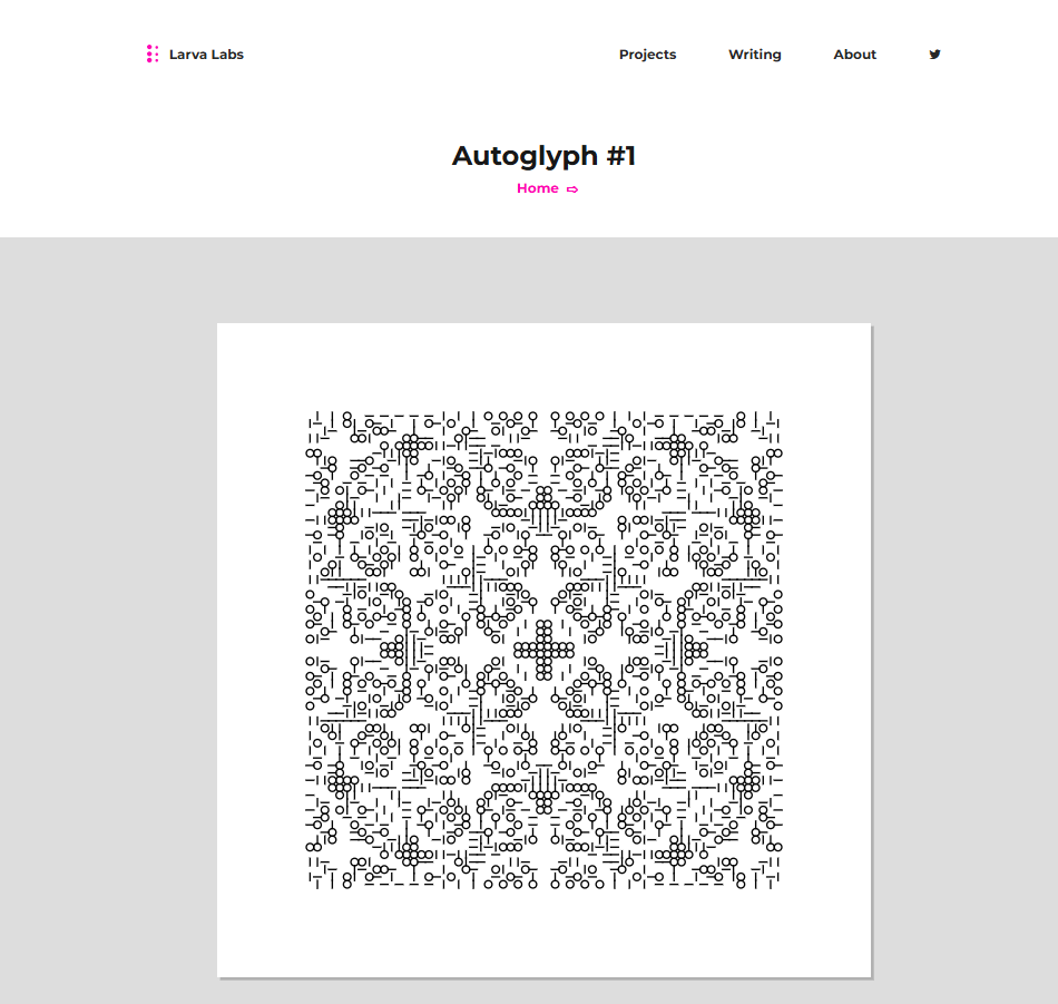  Autoglyphs by Larva Labs 