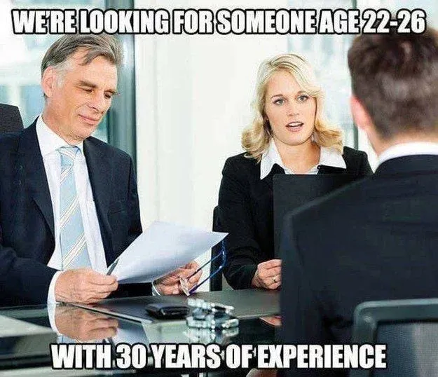 HR-Meme: hohe Erwartungen an neue Mitarbeiter