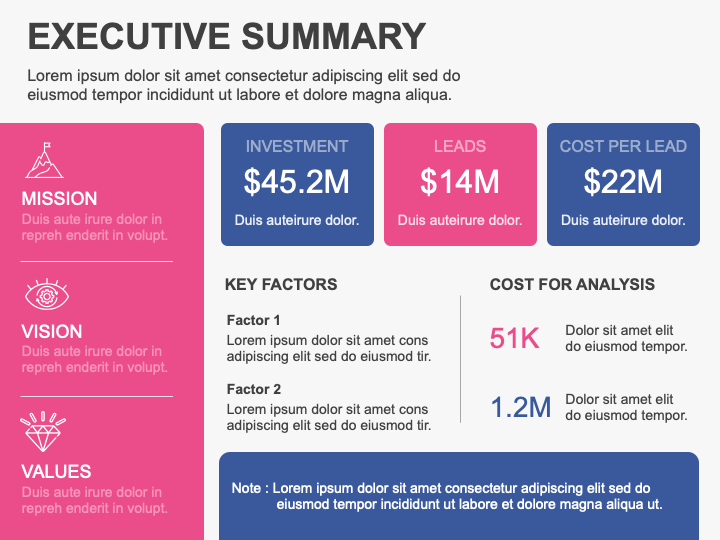 Executive Summary Slide