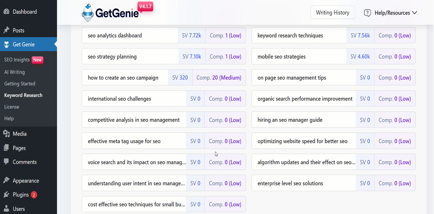 Create topical map SEO with GetGenia AI