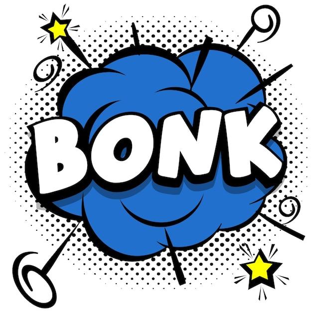 Bonk Comic bright template with speech bubbles on colorful frames