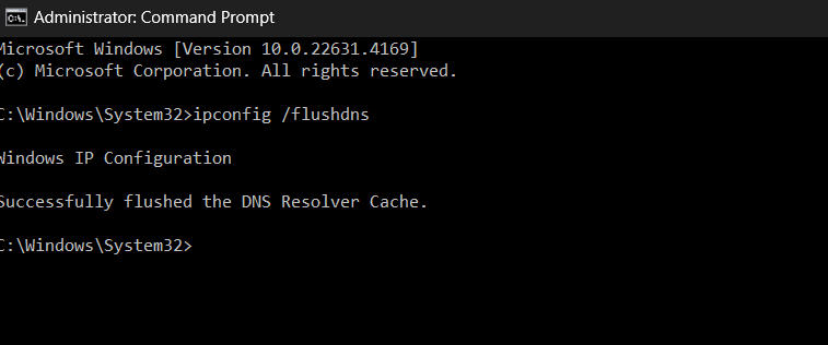 Windows DNS Cache Clear 