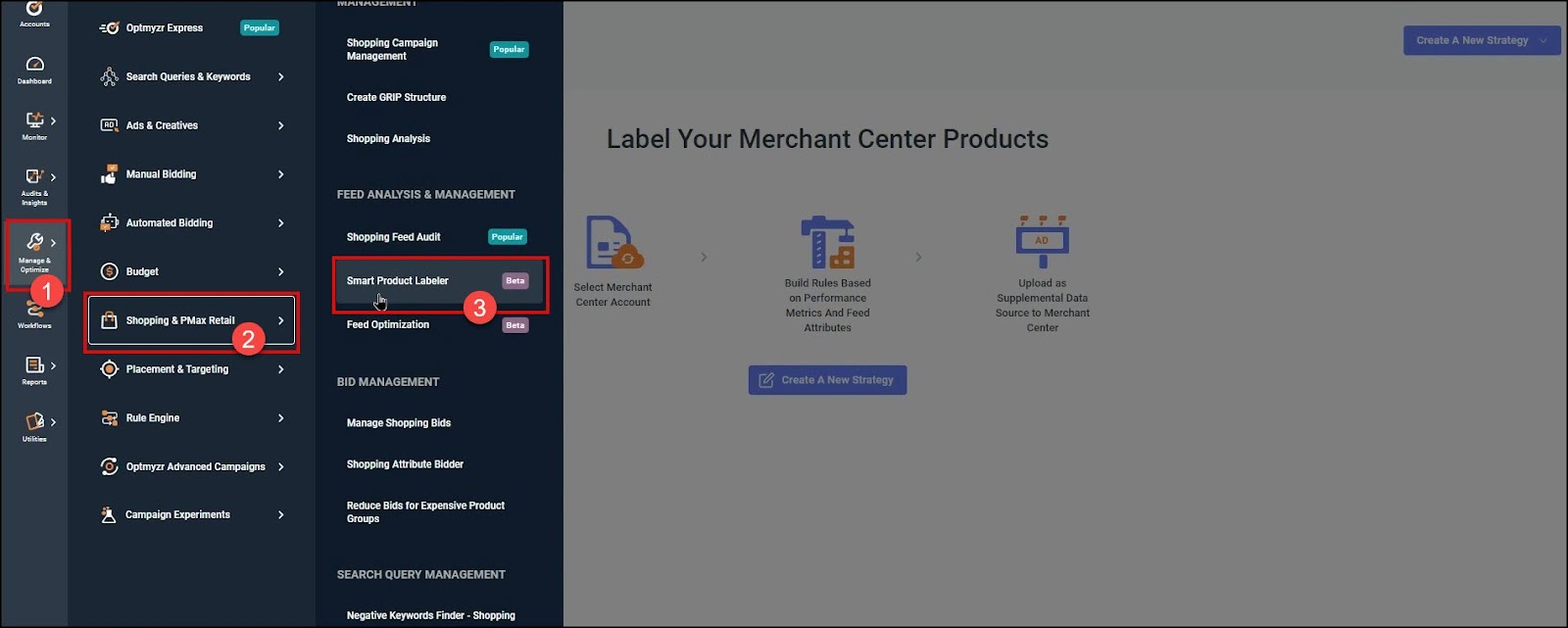 Smart Product Labeler in Optmyzr