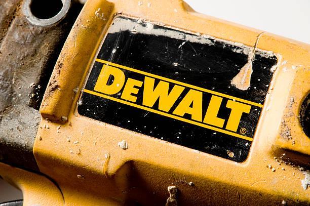 Dewalt Tools Logo Pilot Hill, CA, USA - September 3, 2011: Dewalt Tools is the high-end professional division of Black and Decker Tools, and is a world leader in the production of hand held power tools. dewalt stock pictures, royalty-free photos & images