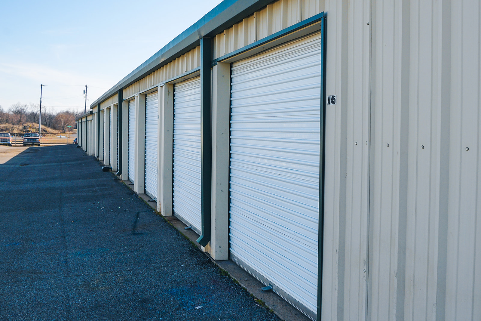 Exterior view of Click Storage self-storage facility in Muskogee West