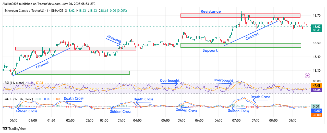 ETC/USDT M-1 Chart, Analyzed by Alokkp0608, published on May 26th, 2025