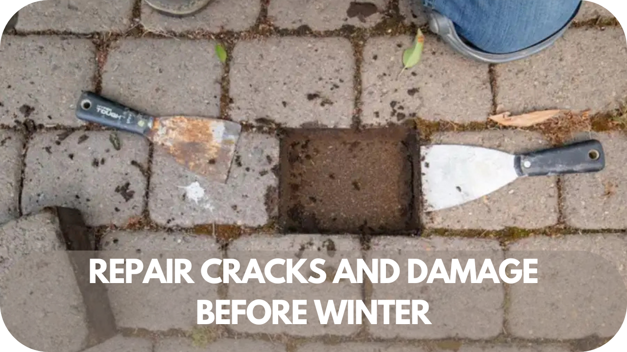 Fixing cracks and damage before winter helps prevent further deterioration from freeze and thaw cycles.