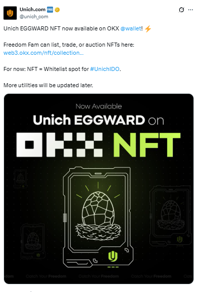 Unich EGGWARD NFT अब OKX Wallet पर, जानें ट्रेडिंग प्रोसेस
