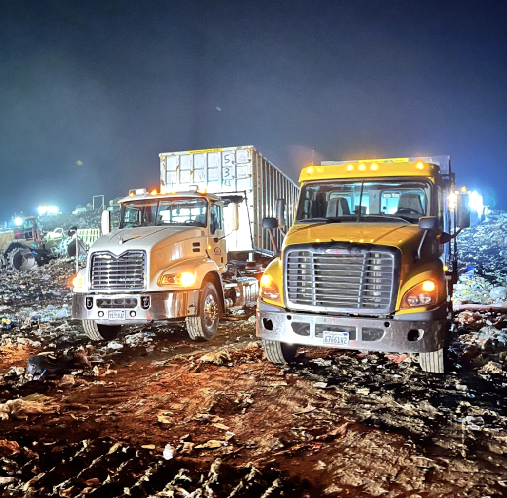 dumpster rental trucks