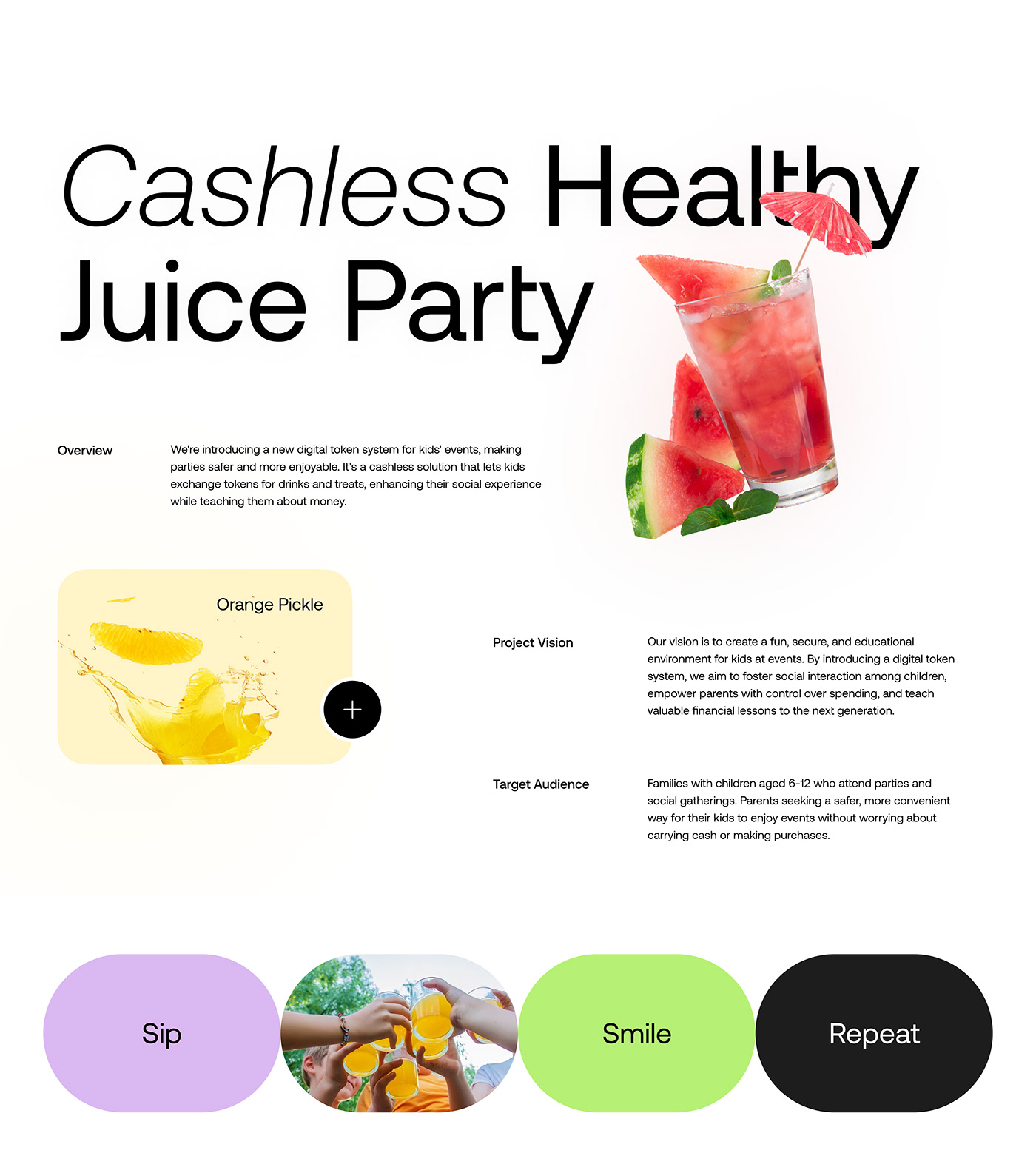 Image from the Swipe Drinks: A Kid-Friendly UI UX Design Case Study article on Abduzeedo