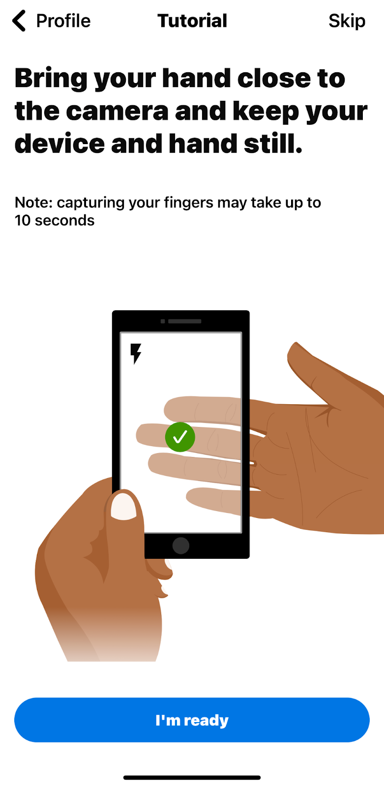 (Fingerprint Scan on iPhone Step 2: Scan Index, Middle, Ring, and Pinky)