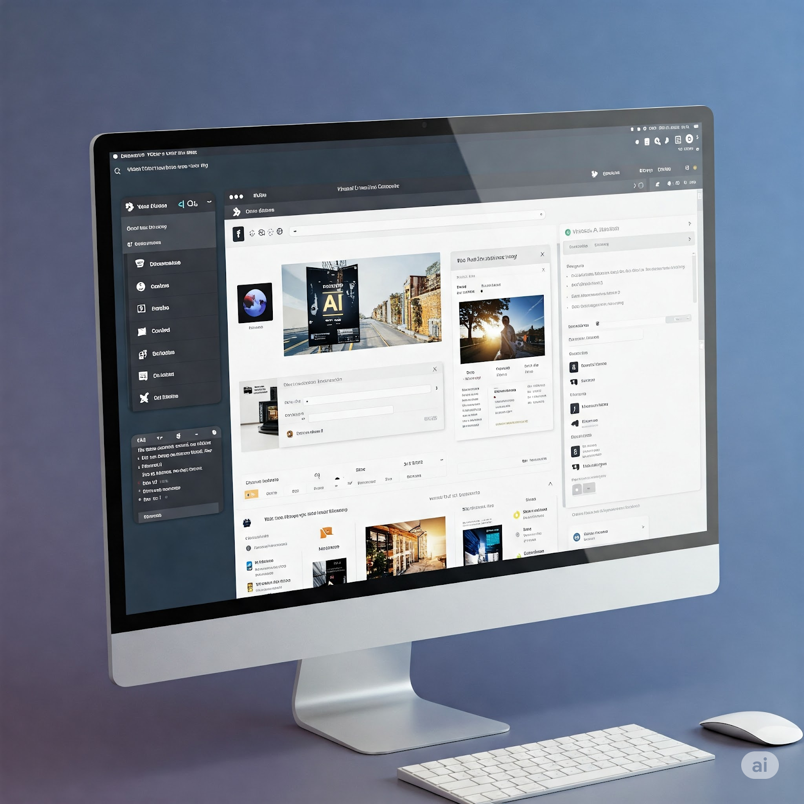 image of a desktop: WordPress ai builder drag and drop	