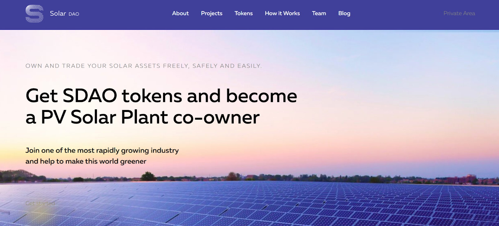 SolarDao - Solar Asset Tokenization Platform Development
