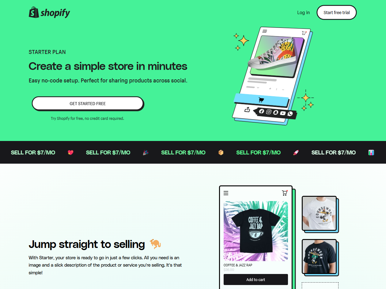 shopify starter