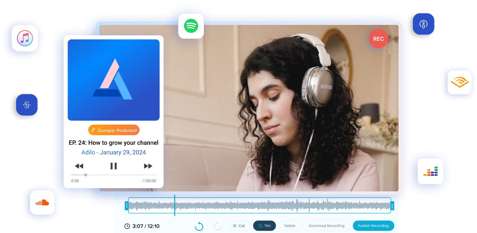 Adilo Features Advanced One-Click Podcast Distribution