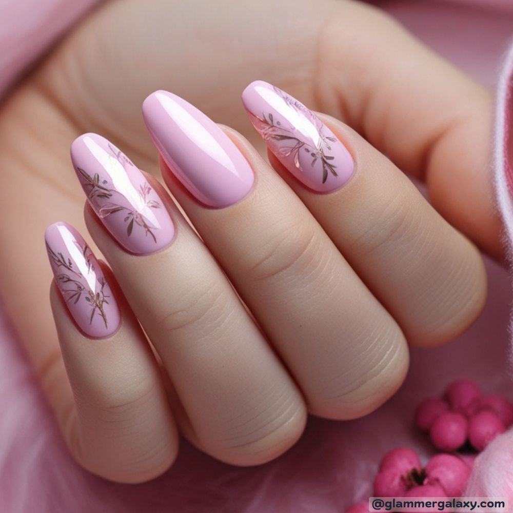 Winter Nail Ideas having Milky Pink Elegance
