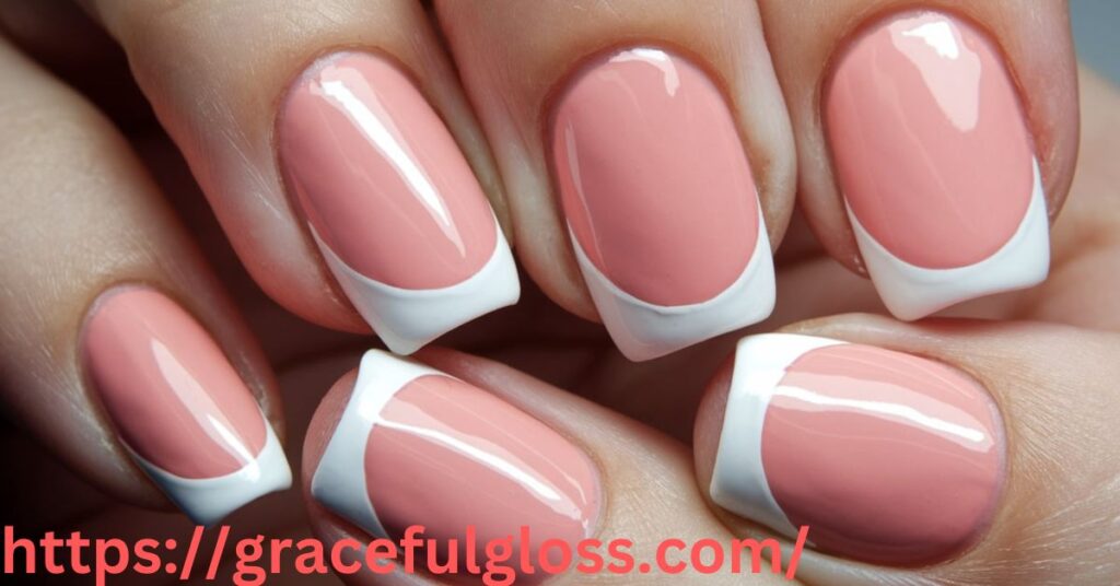 French Nails with Double Tips